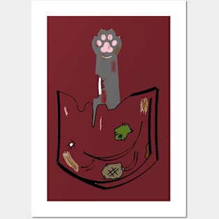 Zombie Cat Paw Posters and Art